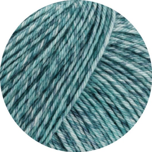 Lana Grossa Vintage Socks Garn 1003 Mint/Gråblå/Jeans/Petrol Melange