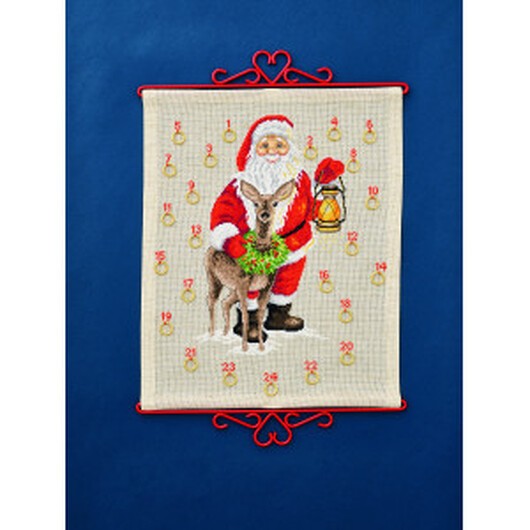 Permin Broderikit Tomte och Hjort 35x43cm