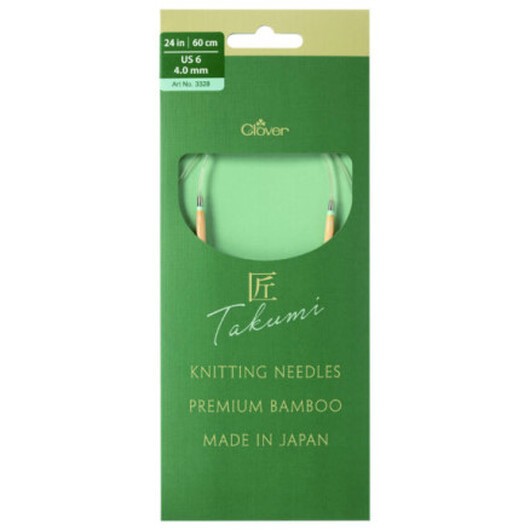 Clover Takumi Pro Bambu Rundstickor med kullager 60cm 4.0mm