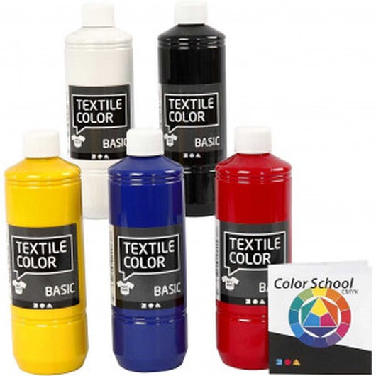 Textile Color, 5x500 ml, primärfärger