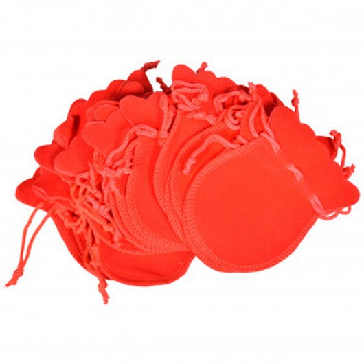 Infinity Hearts Sammetspåse Röd 9x7,5cm - 20 st