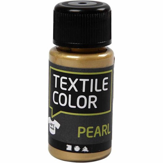 Textil Color, pärlemor, guld, 50ml/ 1 flaska.