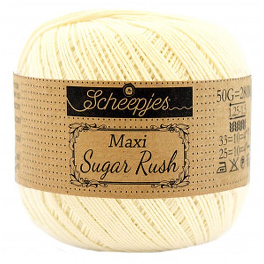 Scheepjes Maxi Sugar Rush Garn Unicolor 101 Candle light