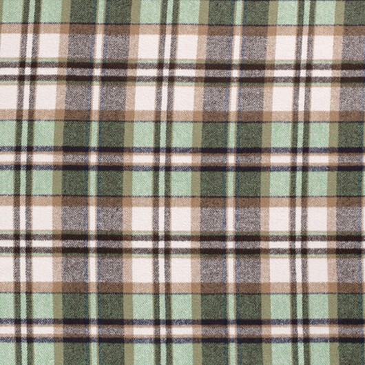 Jacquardtyg 145cm 025 - Grönt/vit/grått rutigt