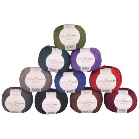 Infinity Hearts Rose 8/4 Garnpaket 09 Mörka färger - 10 st