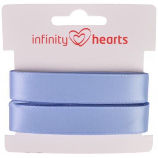 Infinity Hearts Satinband Dubbelsidig 15mm 333 Ljusblå - 5m