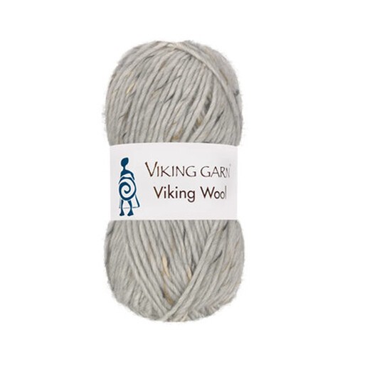 Viking Garn Wool Ljusgrå Tweed 501