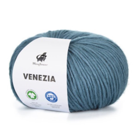 Mayflower Venezia Garn Unicolor 010 Duvblå