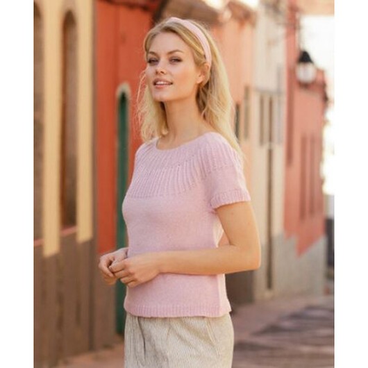 Soda Fountain by DROPS Design - Topp stickmönster str. S - XXXL