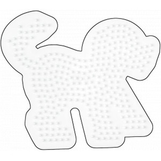 Hama Midi Pärlplatta Hund Vit 13,5x12 cm - 1 st.