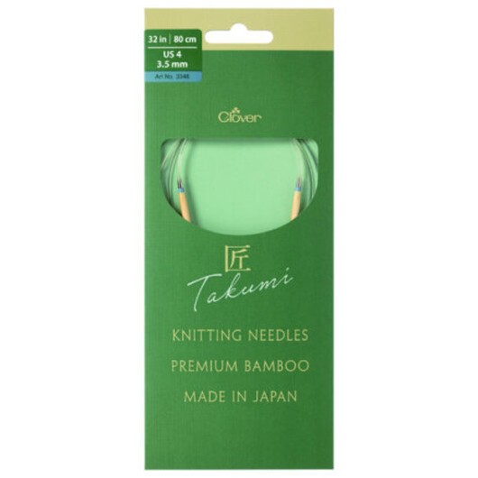Clover Takumi Pro Bambu Rundstickor med kullager 80cm 3,5mm