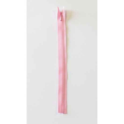 YKK Osynlig Dragkedja/Blixtlås Fast Rosa 4mm - 23cm