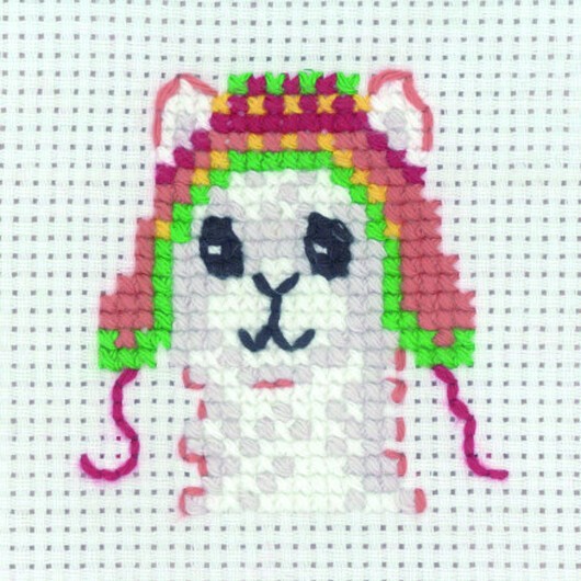 Permin Broderikit Alpaca 8x8cm