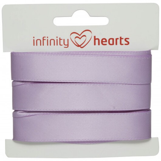 Infinity Hearts Satinband Dubbelsidigt 15mm 430 Ljuslila - 5m