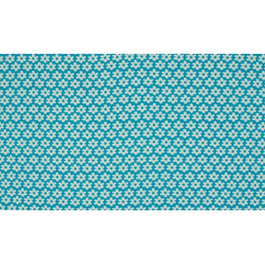 Minimals Bomullspoplin Tyg Print 4 Flower Aqua 145cm - 50cm