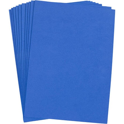 Dekorgummi, A4, ark 210x297 mm, tjocklek 2 mm, mörkblå, 10 ark/ 1 förp.