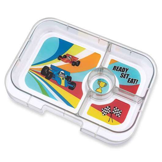 Yumbox Insatsbricka - Panino Tray - 4 fack - Race Cars