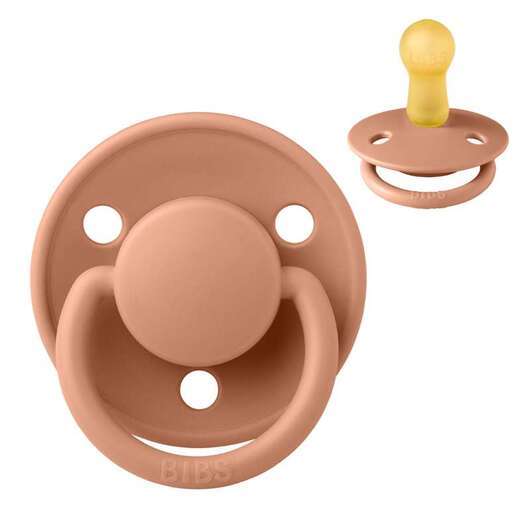 BIBS De Lux Napp - Stl 2 - Naturgummi - Peach