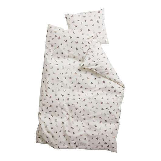Leander Junior sängkläder 100x140 cm - Forrest - Dusty Rose