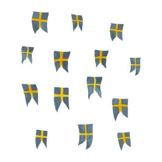 That&#39;s Mine Flyttbara & återanvändbara Wallsticker - 14 st. Svenska flaggor.