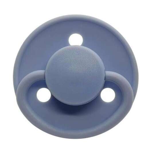Mininor Rund napp silikon - blå 2-pack - 6m+