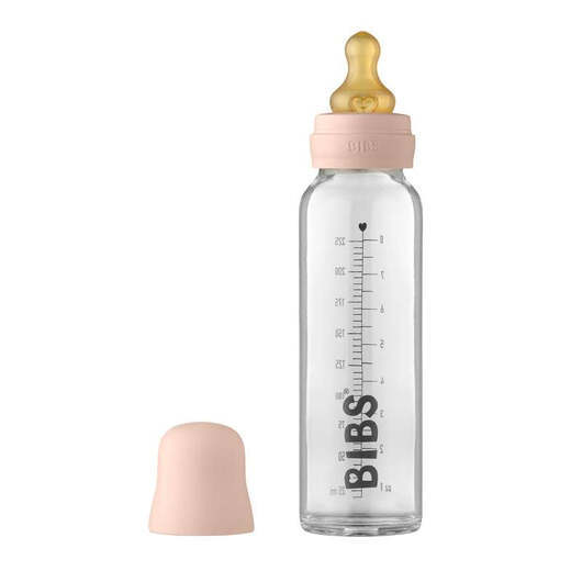 BIBS Bottle - Komplett Nappflaska Set - Stor - 225 ml. - Blush