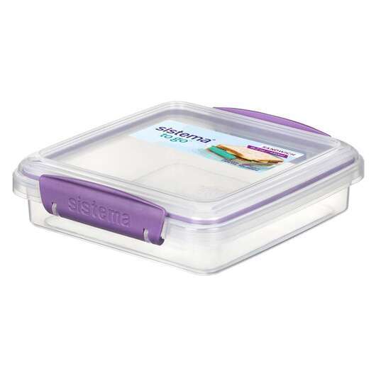 Systembehållare för matförvaring - Sandwich Box To Go - 450 ml - Misty Purple.