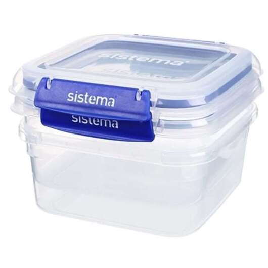 Sistema Square Klip It Plus - 2-pack - 1,15L - Blå