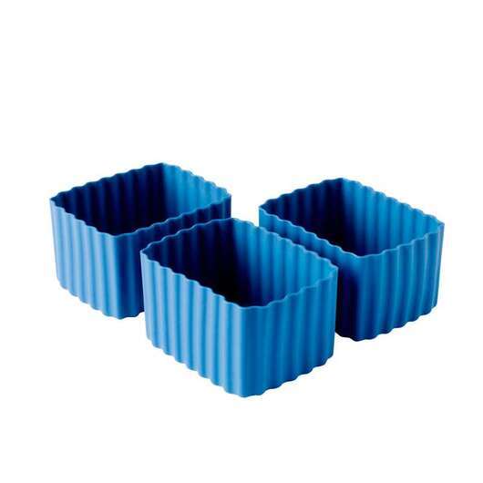 Little Lunch Box Co. Bento Cups - Rektangulære - Små - 3 st. - Medium Blue