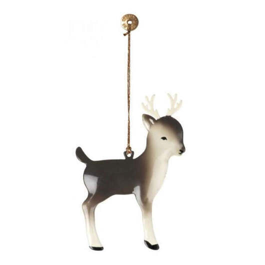Maileg Julornament i Metall - Bambi - Grå (9 cm.)
