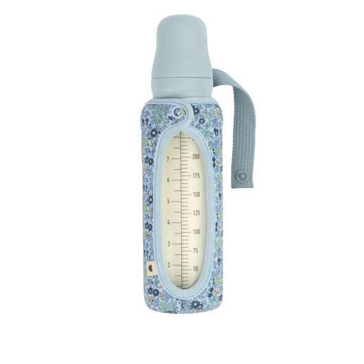 BIBS Bottle - Sleeve til Nappflaska - Stor - 225 ml. - Chamomile Lawn/Baby Blue