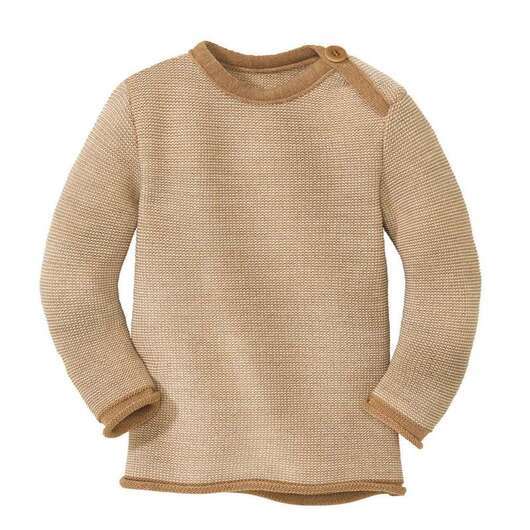 Disana Melange Sweater - Merinould - Caramel/Natur