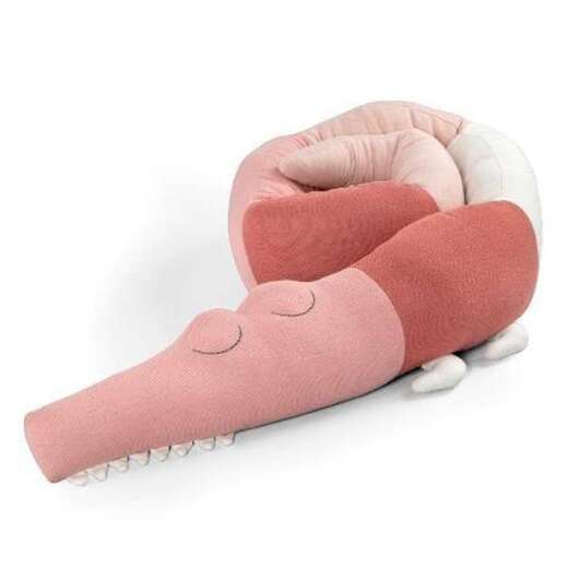 Sebra Stickad kudde/sängkant - Sleepy Croc - Blossom Pink