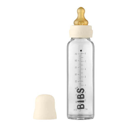 BIBS Bottle - Komplett Nappflaska Set - Stor - 225 ml. - Ivory