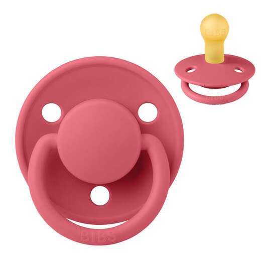 BIBS De Lux Napp - Stl 1 - Naturgummi - Coral