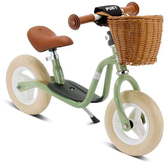 PUKY LR M CLASSIC - Tvåhjuling Balanscykel med Korg - Retro Grön