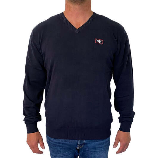 Sweatshirt Wilford Knit från Vinson Camp i Dark Sapphire - X-Large