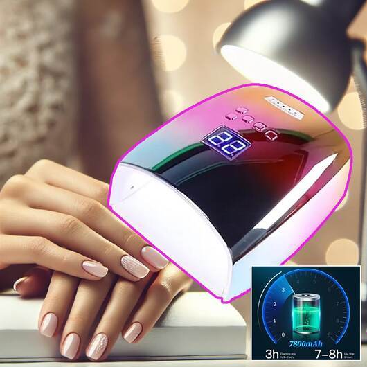 UV LED Nagellampa (uppladdningsbar)  -  Trådlös, kraftfull och professionell