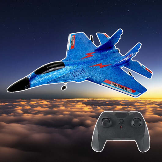 Fjärrstyrd Drönare/Flygplan med Gyroskop - Modell MI 29 - Blå eller Röd - - Röd