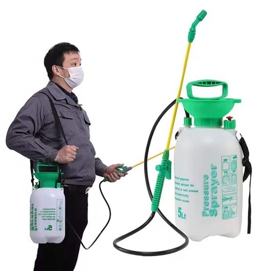 Tryckspruta 5 liter med pump - grön/vit -