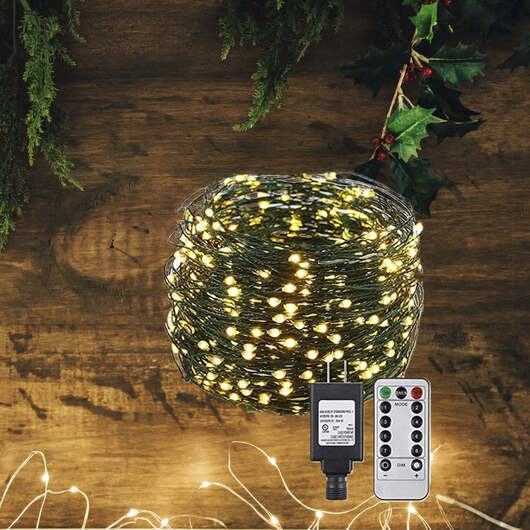 LED-Ljusslinga med fjärrkontroll och 8 ljusinställningar - 30/40/50 meter - - 30 meter