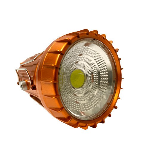 LED Campinglampa m/batteri - Koppar eller silver - laddas via solceller - Koppar