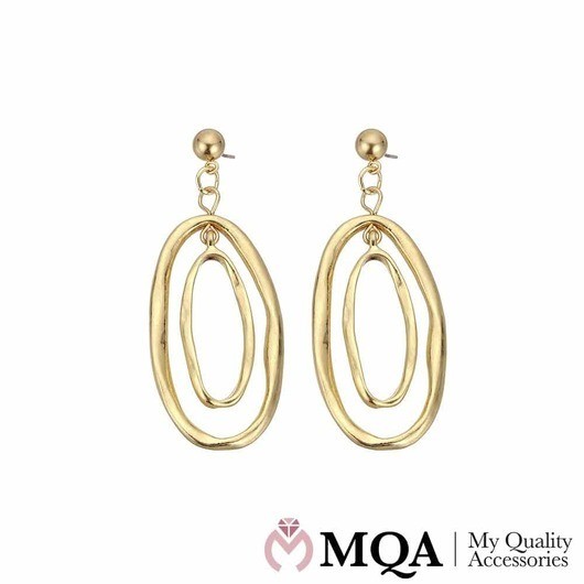 Asymmetriska örhängen, slät yta, boll