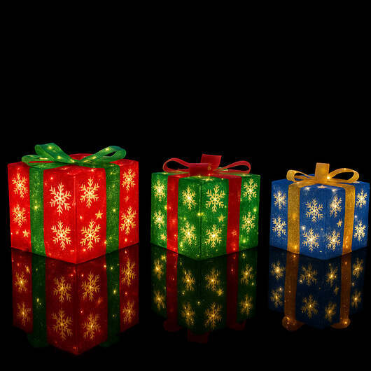 LED-presentask, Kulörta färger - Set om 3 - röd, grön & blå