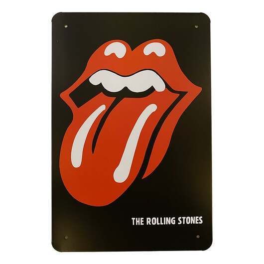 Metallskylt - Kiss - Rolling Stones