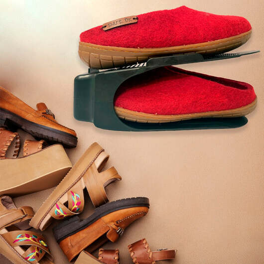 Platsbesparande skoorganisatör (svart) - paket med 5 stycken skoorganisatörÂ 