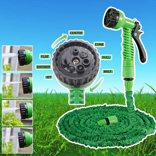 Magic Hose flex trädgårdsslang / vattenslang - grön eller blå - flera längder - - Grön 22,2 meter