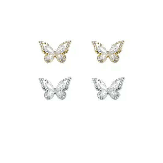 Ãrhängen fjäril, guld eller silver - Guld