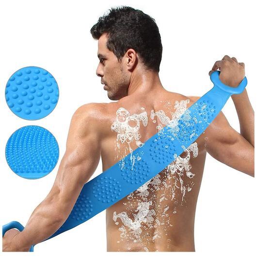 Ryggskrubb / Badborste - Dubbelsidig i silikon - Grön