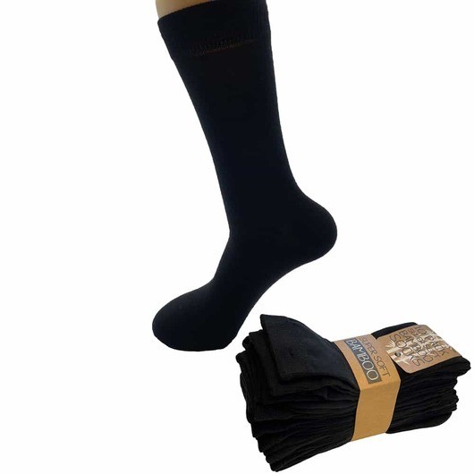 Bambu Strumpor 10 Par (Svart) - 43-46